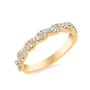 Janelle Twist Diamond Wedding Band 14K Yellow Gold (Setting Price)