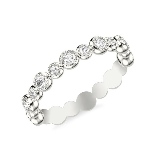 Diamond Bubble Eternity Wedding Band Platinum (Setting Price)
