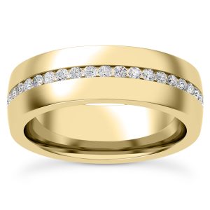 Ara Men's Eternity Wedding Band 14K Yellow Gold (Setting Price)