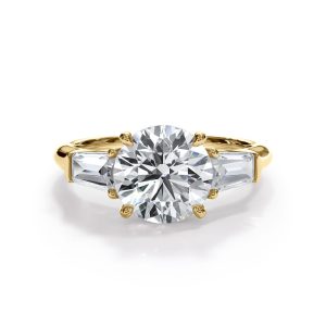 Bellora Grand Tapered Lab Baguette Engagement Ring - 14K Yellow Gold (Setting Price)