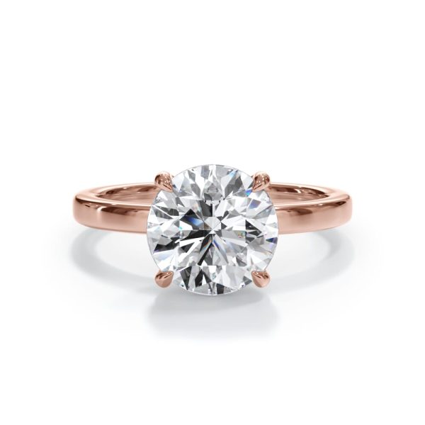 Bellora Solitaire Engagement Ring (2mm) - 14K Rose Gold (Setting Price)