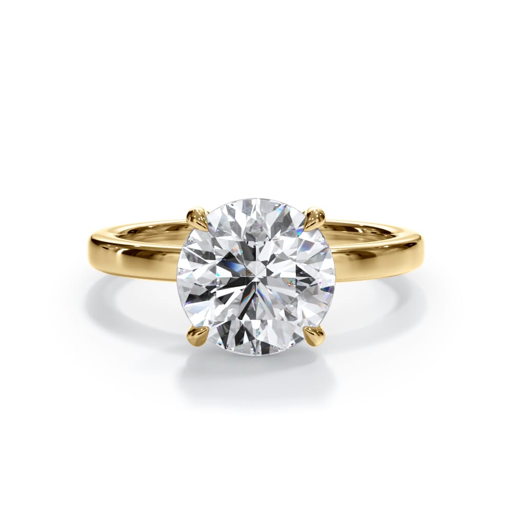 Bellora Solitaire Engagement Ring (2mm) - 14K Yellow Gold (Setting Price)