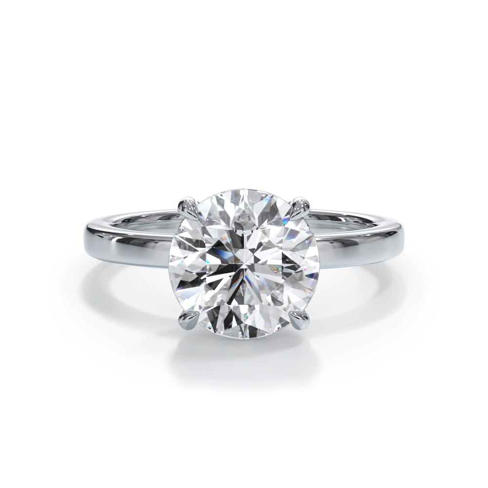 Bellora Solitaire Engagement Ring (2mm) - 18K White Gold (Setting Price)