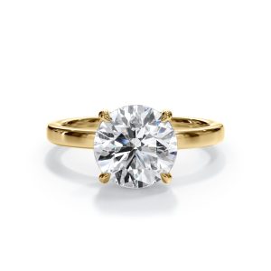 Bellora Solitaire Engagement Ring (2mm) - 18K Yellow Gold (Setting Price)