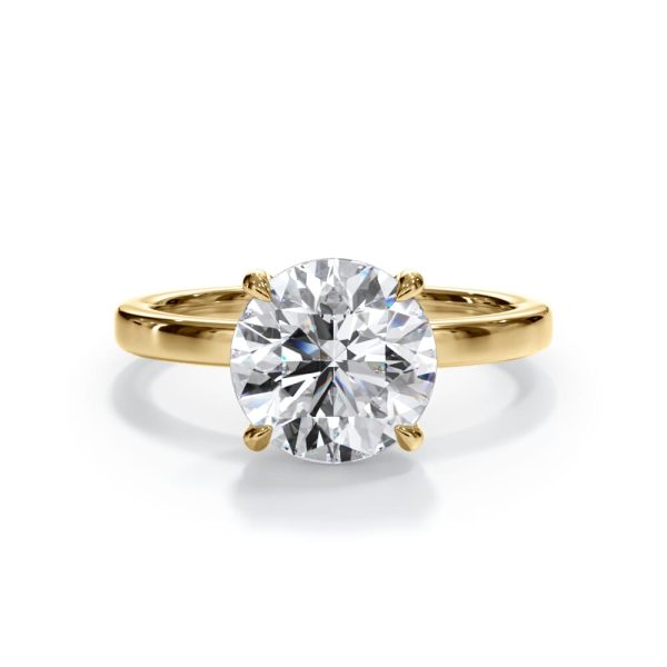 Bellora Solitaire Engagement Ring (2mm) - 18K Yellow Gold (Setting Price)