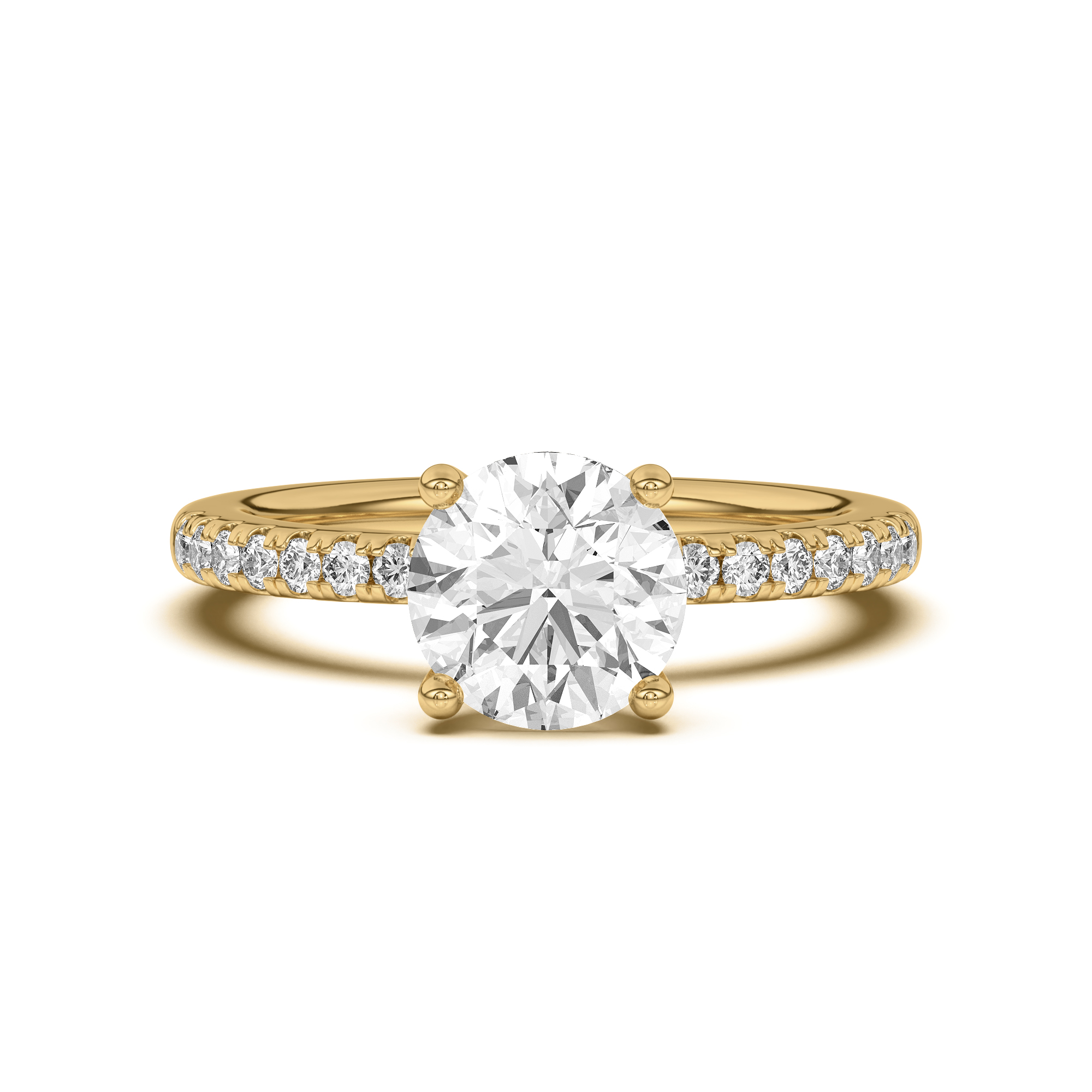 Britta Pav? Hidden Circlet And Band Engagement Ring - 18K Yellow Gold (Setting Price)