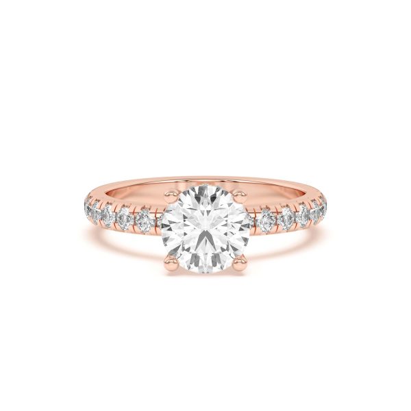 Marie Majestic Hidden Halo Pav? Engagement Ring - 14K Rose Gold (Setting Price)