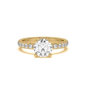 Marie Majestic Hidden Halo Pav? Engagement Ring - 14K Yellow Gold (Setting Price)