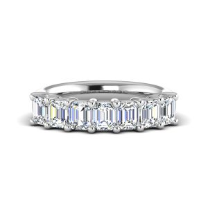 Adley 7 Stone Lab Diamond Wedding Band Platinum (Setting Price)