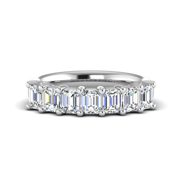 Adley 7 Stone Lab Diamond Wedding Band Platinum (Setting Price)