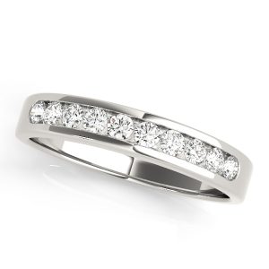 Mauve Wedding Band 14K White Gold (Setting Price)