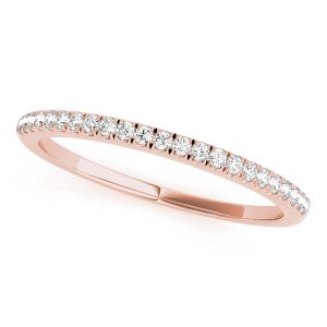 Luna Wedding Band 14K Rose Gold (Setting Price)