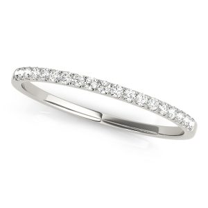 Elizabeth Wedding Band 18K White Gold (Setting Price)