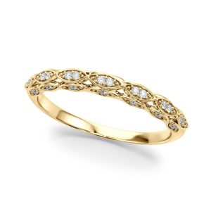 Percy Wedding Band 14K Yellow Gold (Setting Price)