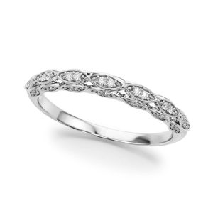 Percy Wedding Band 18K White Gold (Setting Price)