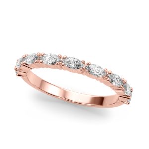 Alanis Marquise Diamond Wedding Band 14K Rose Gold (Setting Price)