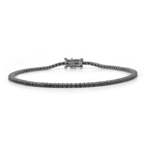 Black Diamond Bracelet With Black Rhodium Plating (1.15ct. tw.)-14K White Gold