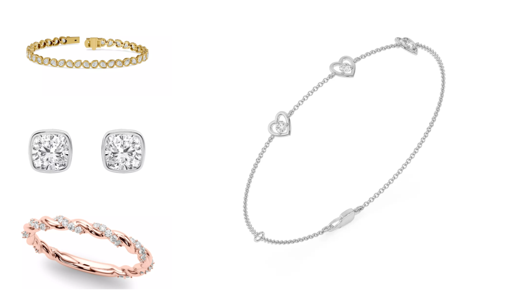 composite image of bestselling jewelry styles from one of the best places to buy diamond jewelry